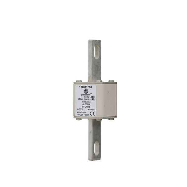 Fuse-link, high speed, 350 A, AC 690 V, compact size 1, 45 x 45 x 148 mm, aR, IEC, UL image 5