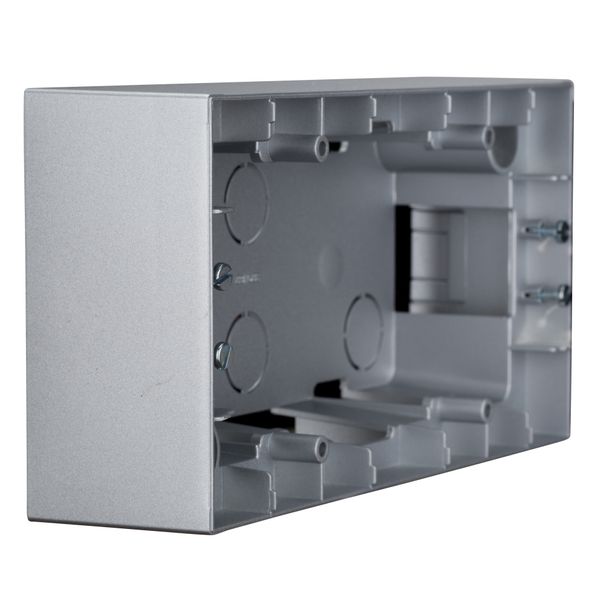 Two gang wall mounting housing, silver image 4