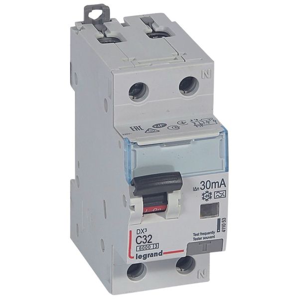 RCBO - DX³ 6000 -10 kA -1P+N-230 V~ -32 A -30 mA -A type -N right hand image 1