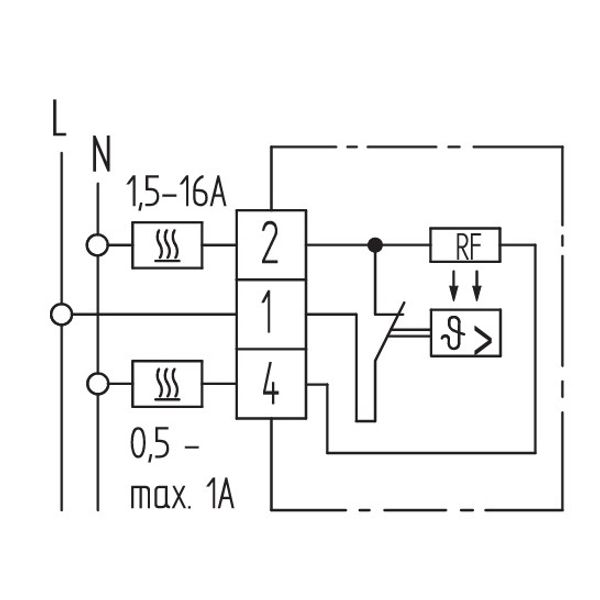 Room controller, 5-30C, AC 24 ... 240V, 1NC, 0.5-1A / 1.5-16A image 4