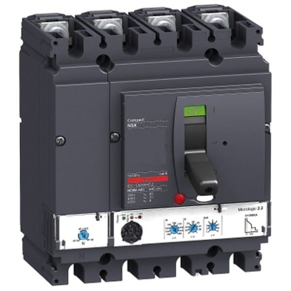 circuit breaker ComPact NSX160N, 50 kA at 415 VAC, MicroLogic 2.2 trip unit 160 A, 4 poles 4d image 2