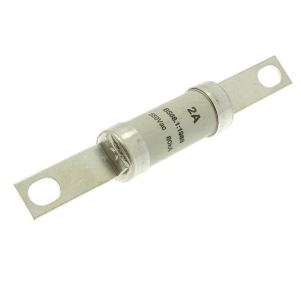 Fuse-link, low voltage, 2 A, AC 550 V, BS88, 21 x 129  mm, gL/gG, BS image 2