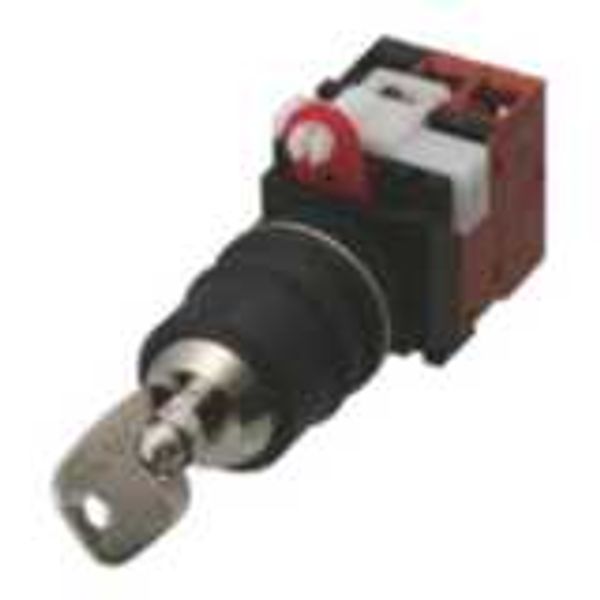 Safety Key Selector Switch, Operation Unit 2RL, SPST-NO/NC, Key 01 image 1