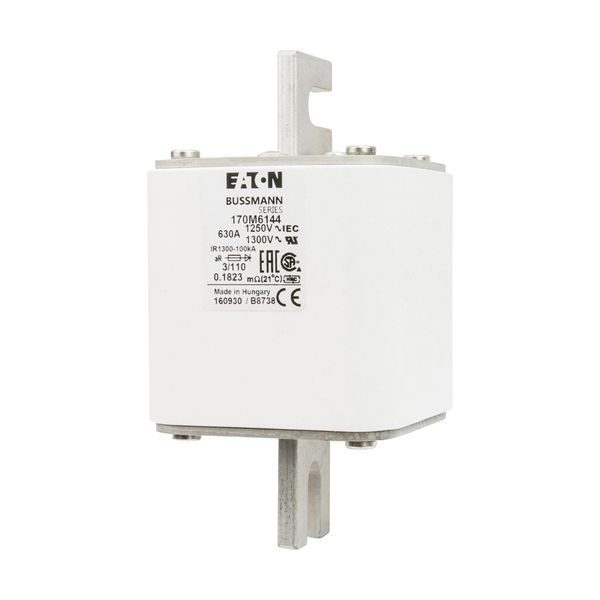 Fuse-link, high speed, 630 A, AC 1250 V, size 3, 76 x 90 x 139 mm, aR, DIN, IEC, single indicator image 7