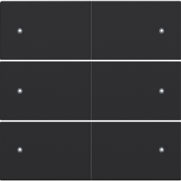 Finishing set for sixfold, potential-free push button, 24 V, with LEDs image 1