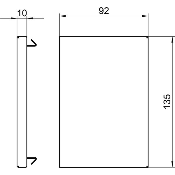 GS-E90130RW End piece  90x130x10 image 2