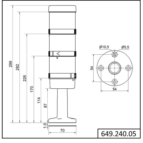 Signal tower KS71 RM 24VAC/DC GN/YE/RD image 3