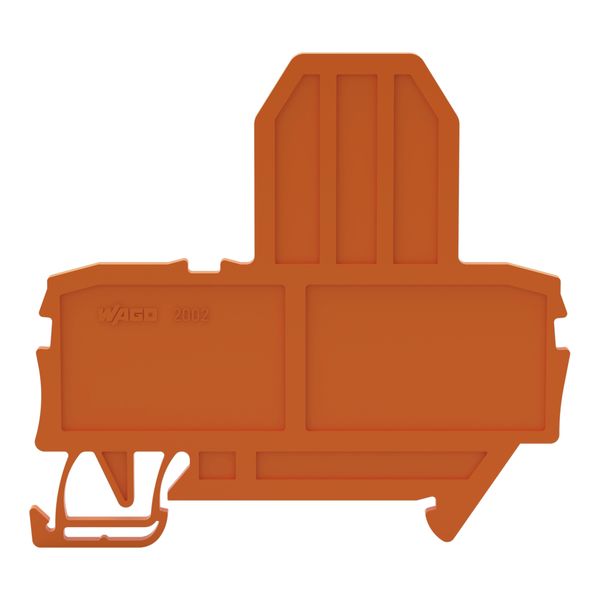 End plate for fuse terminal blocks 2 mm thick orange image 1