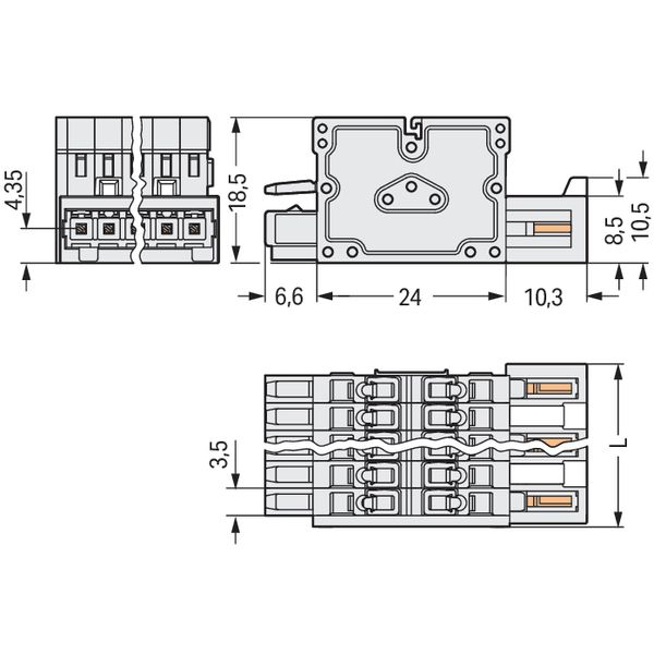 2-conductor combi strip 100% protected against mismating 1.5 mm² light image 3