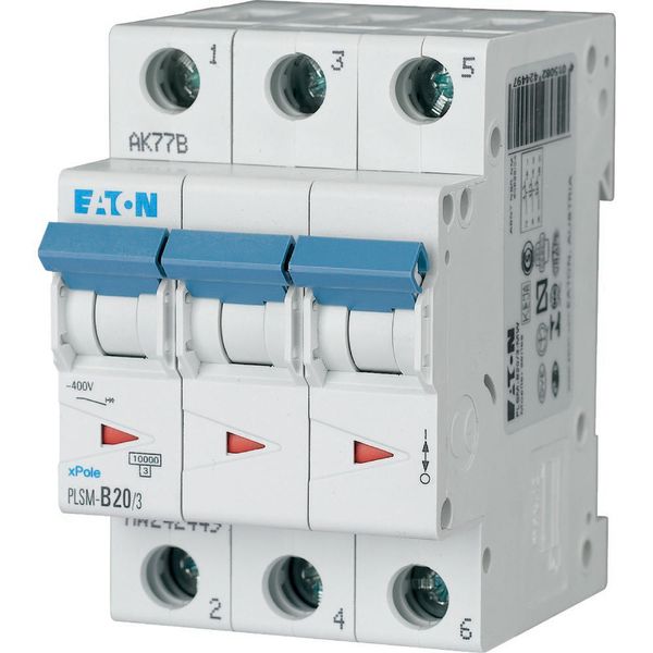 Miniature circuit breaker (MCB), 20 A, 3p, characteristic: D image 3