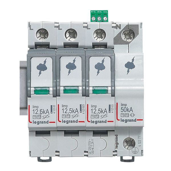SPD -protection of main distribution board -T1+T2 -limp 12.5 kA/pole -3P+N right image 2