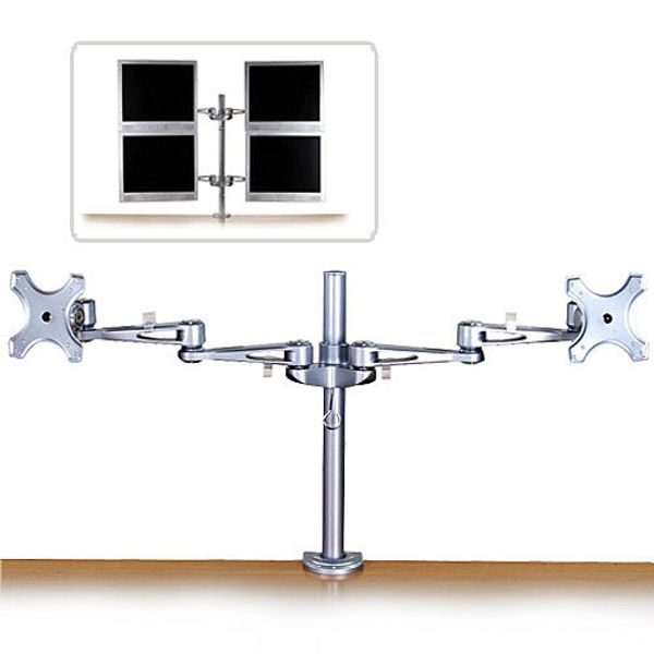 Dual Adjustable LCD Arms Fully adjustable, flexible arm for two monitors up to 6kg! image 1