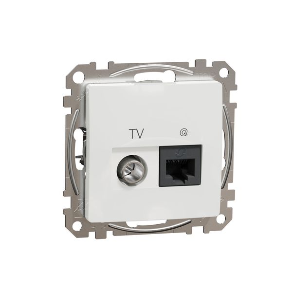 Data + TV sockets, Sedna Design & Elements, RJ45 CAT6 UTP, professional, White image 4