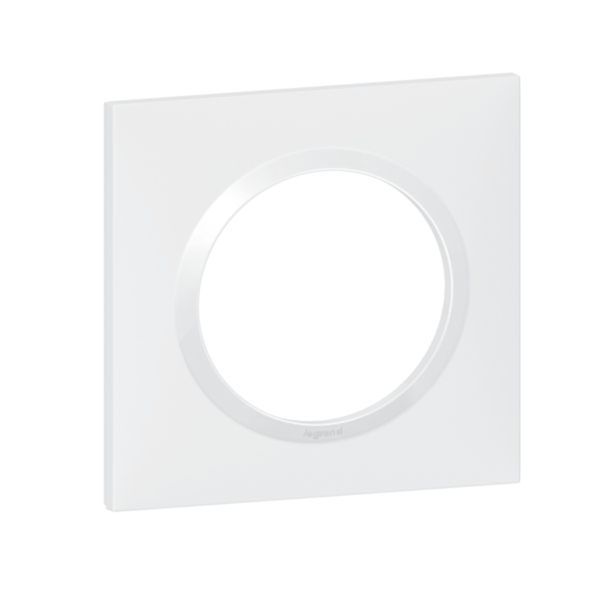 600901 Dooxie square plate 1 post white finish image 1