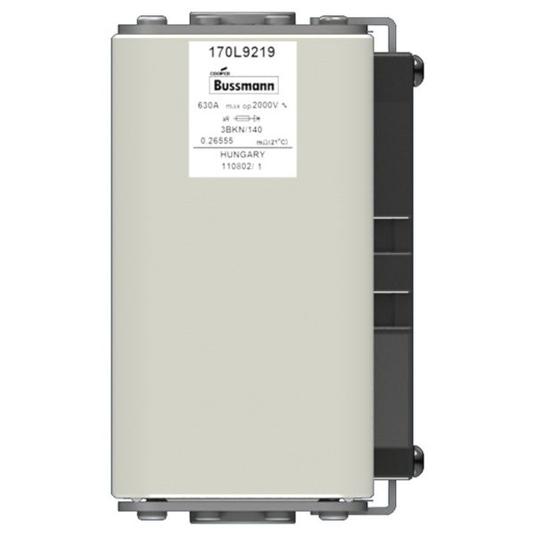 Fuse-link, high speed, 630 A, AC 2000 V, Size 3, 74 x 90 x 143 mm, aR, IEC, single indicator image 9