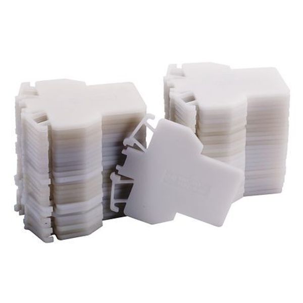 Allen-Bradley 1492-N40 End Barrier for Double Circuit High Density Block, White image 1