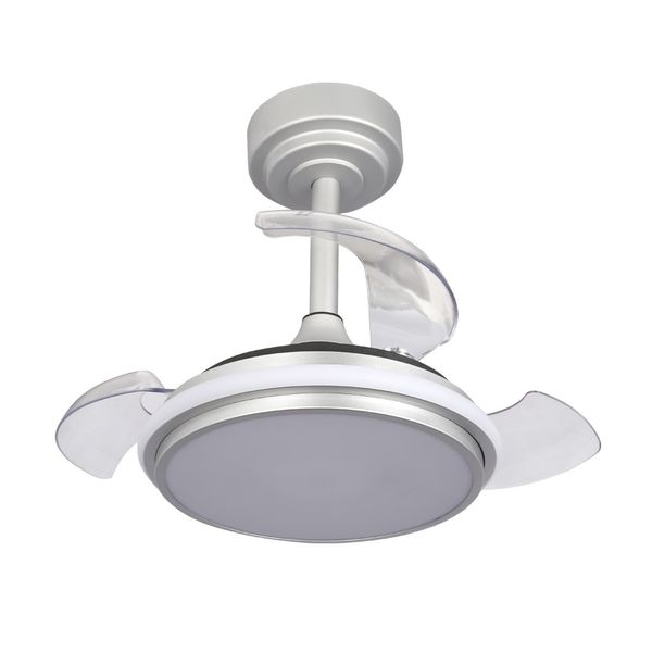 Antila Mini XS LED Ceiling Fan 35W 3000Lm CCT Folding Blades Grey image 1