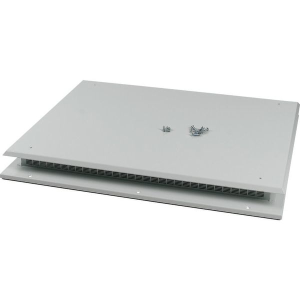 Top plate for OpenFrame, ventilated, W=1200mm, IP31, grey image 5