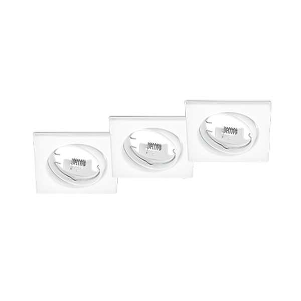 Jura recessed spotlight GU10 matt white 3-pack square image 1