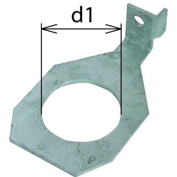 Connection bracket IF1 angled bore diameter d1 56 mm image 1