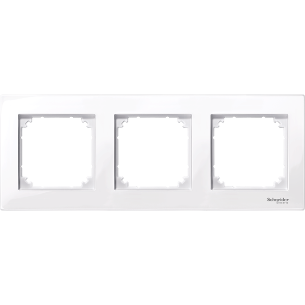 M-PLAN frame, 3-gang, active white, glossy image 4