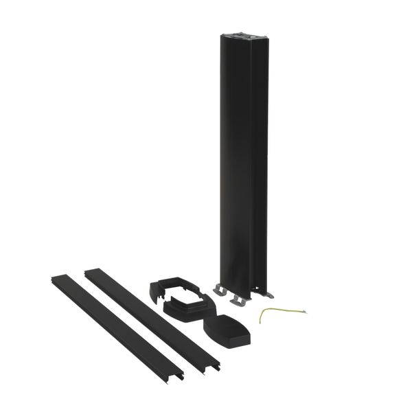 Mini column direct clipping 2 compartments 0.68m black image 2