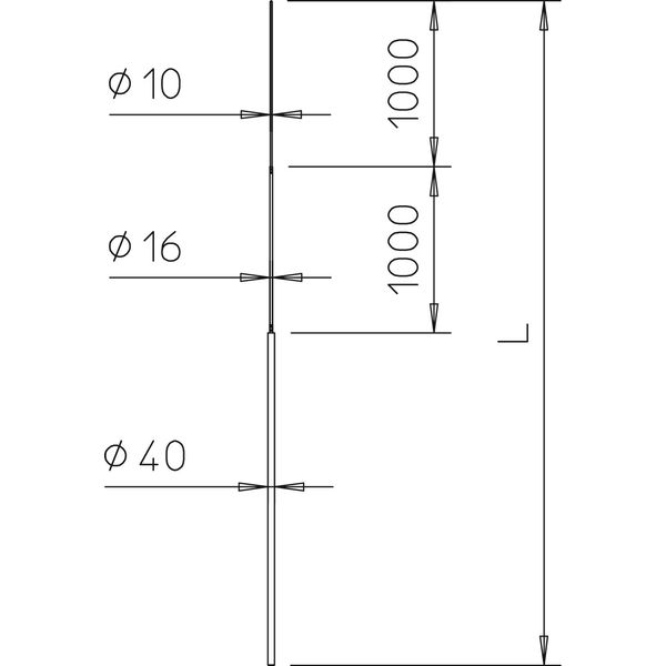 101 3B-5500 Lightning rod for tripod stand 5500mm image 2