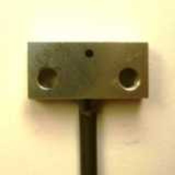 Fiber optic sensor head, through-beam, square, flat-view, M3 threaded image 3