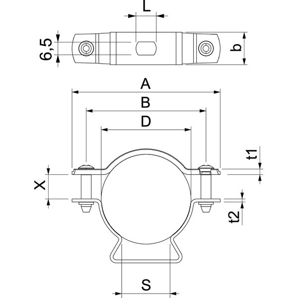 ASL 733 44 ALU Distance saddle with slot 36-44mm image 2