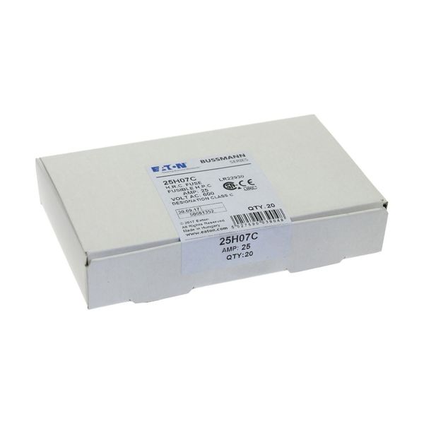 Fuse-link, low voltage, 25 A, AC 600 V, DC 250 V, HRCII-C, 14 x 85 mm, CSA image 16