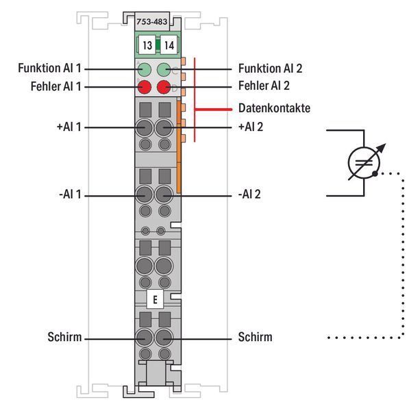 2-channel analog input 0 ... 30 VDC Differential input light gray image 4