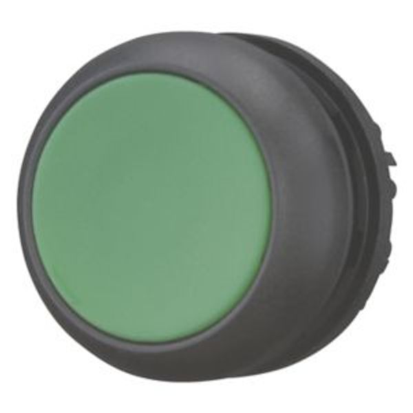 Pushbutton, RMQ-Titan, Flat, maintained, green, Blank, Bezel: black image 8