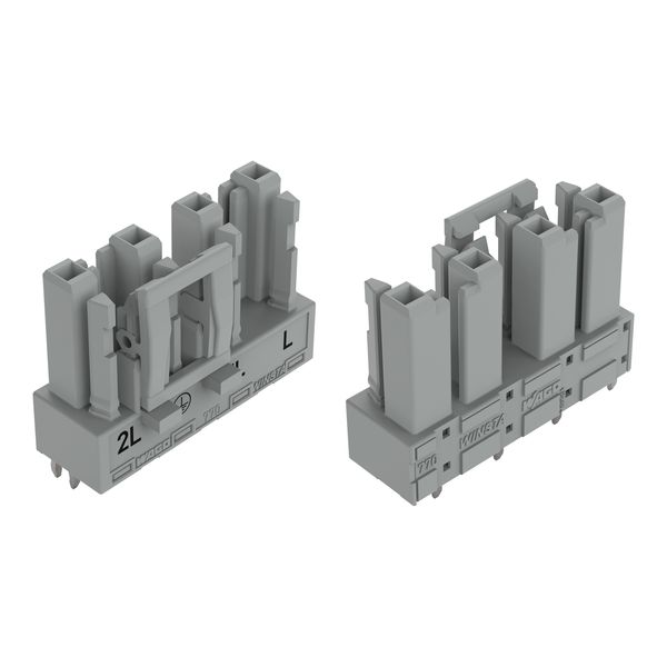 Socket for PCBs straight 4-pole gray image 3