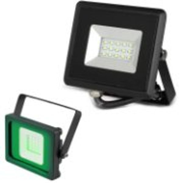 Floodlight LED 10W with rech. batt. green image 1