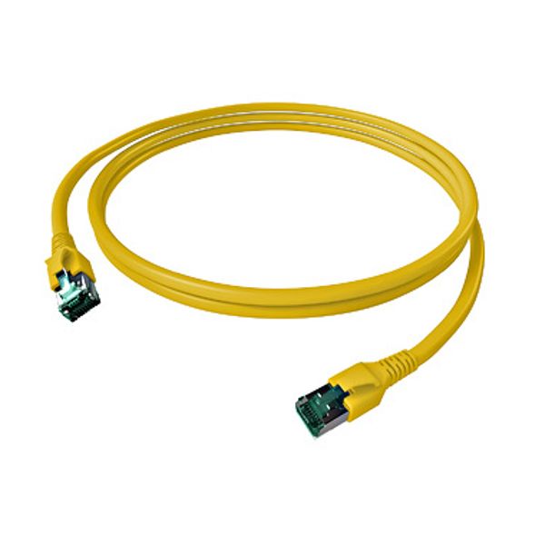 FlexBoot Patch Cord, Cat.6a, Shielded, Yellow, 7.5m image 1