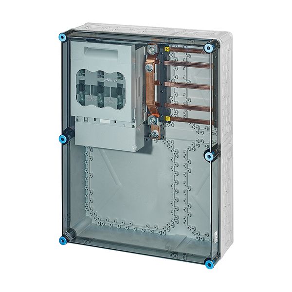 Mi load separator box IP65, 1x250A NH1 3p op Rail 250A 5-pin, 450x600 image 1