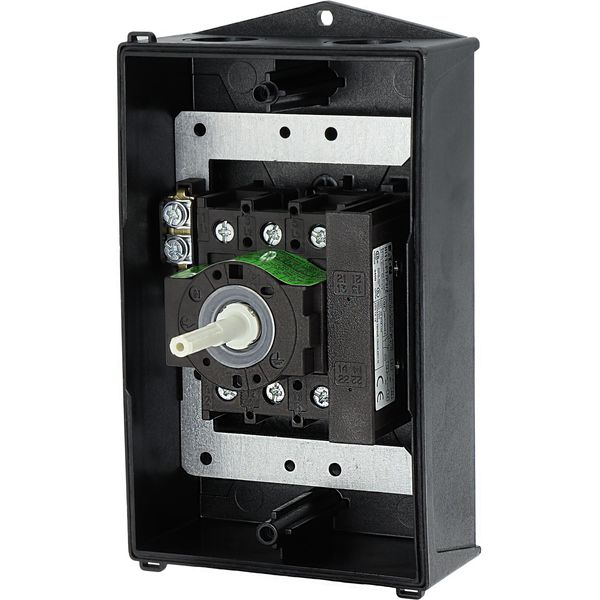 Main switch, P1, 32 A, surface mounting, 3 pole, 1 N/O, 1 N/C, STOP function, With black rotary handle and locking ring, Lockable in the 0 (Off) posit image 26