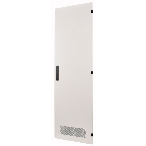 Section door, ventilated IP31, hinges left, HxW = 2000 x 850mm, grey image 1