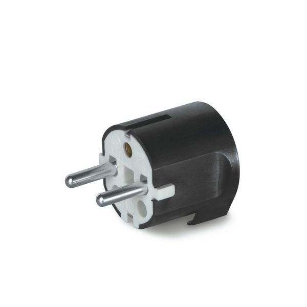 90°ANGLED UNEL PLUG 2P+E 16A BLACK image 2