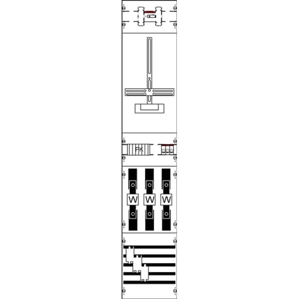 KA4264 Measurement and metering transformer board, Field width: 1, Rows: 0, 1350 mm x 250 mm x 160 mm, IP2XC image 5