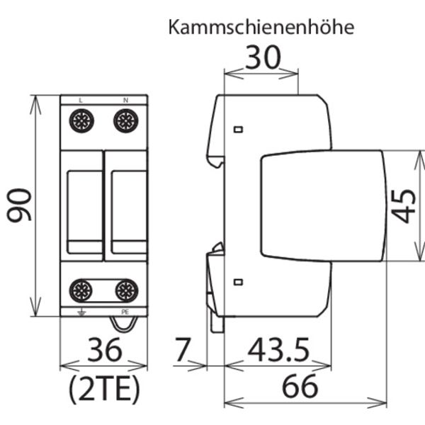 Surge arrester Type 2 DEHNguard M H for single-phase TT and TN systems image 2