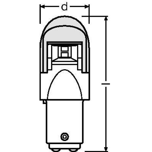 1557YE-02B 2W 12V BAY15D BLI2 OSRAM image 2