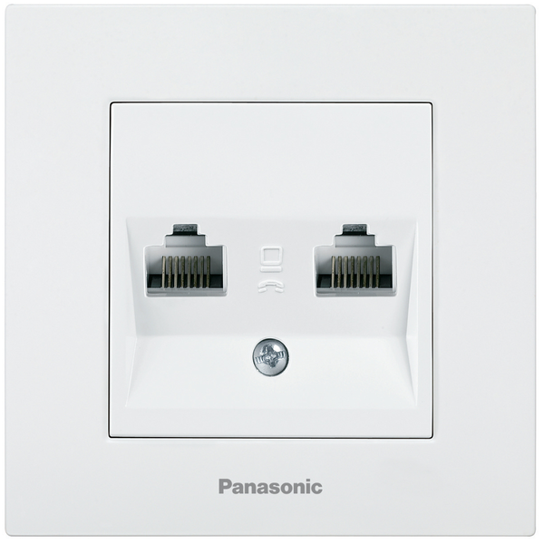 Karre Plus White Two Gang Data Socket (2xCAT6) image 1