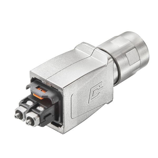 FO connector, IP67, Connection 1: SCRJ, Connection 2: Rapid connection image 2