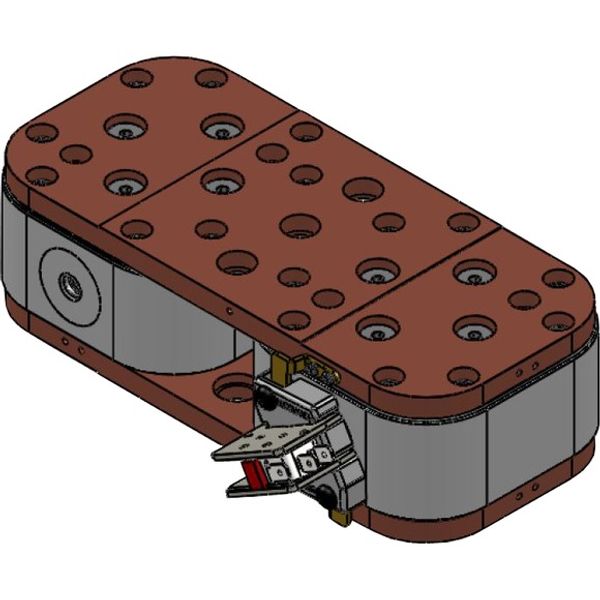 Fuse-link, high speed, 6000 A, AC 600 V, 2 x size 4, 120 x 230 x 64 mm, aR, IEC, single indicator image 1