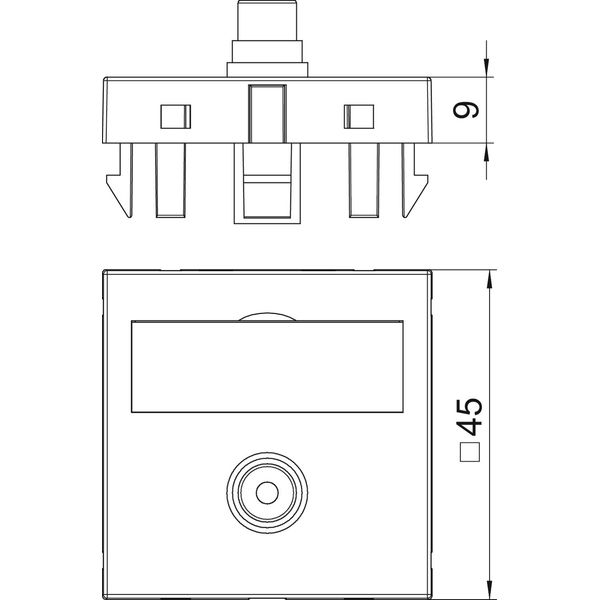 MTG-R F SWGR1 Multimedia support video cinch 1x coupling, socket-socket 45x45mm image 2