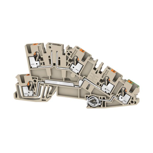 Multi level installation terminal block, PUSH IN, 2.5 mm², 250 V, 24 A image 1