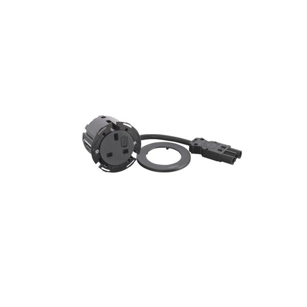 Incara Disq 60 equipped with 1 BS socket and a 0.5m cord with Wieland plug - black image 1