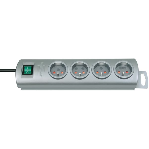 Primera-Line extension socket 4-way silver 1,5m H05VV-F 3G1,5 *FR* image 1