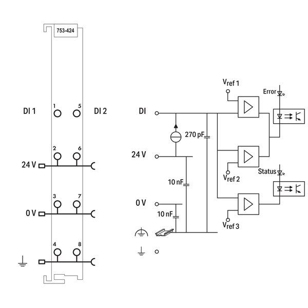 2-channel digital input 24 VDC Intruder detection light gray image 6